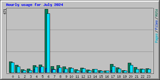 Hourly usage for July 2024