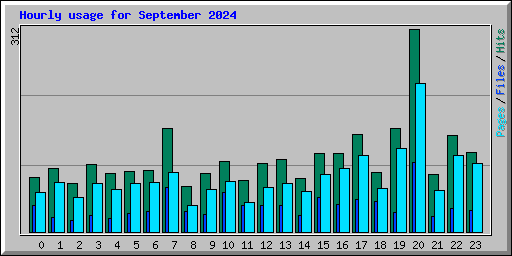 Hourly usage for September 2024